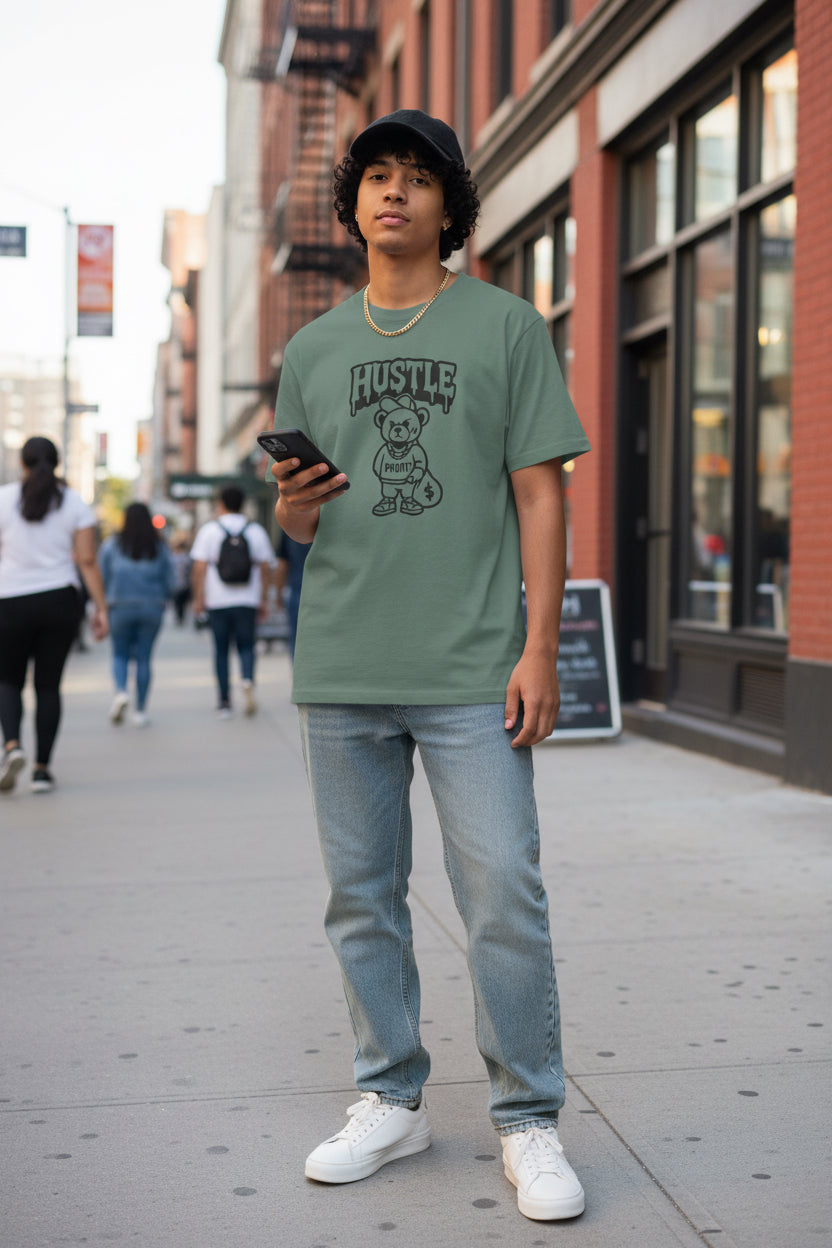 Profit hustle bear tee